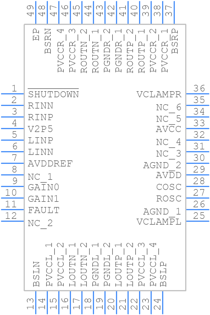 TPA3008D2PHPR - Texas Instruments - PCB symbol