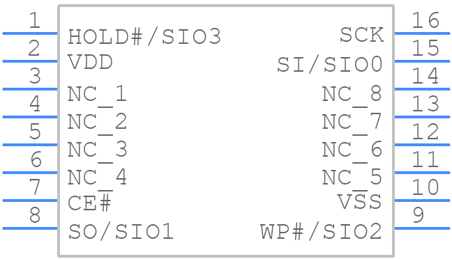 SST26VF064BAT-104I/SO - Microchip - PCB symbol