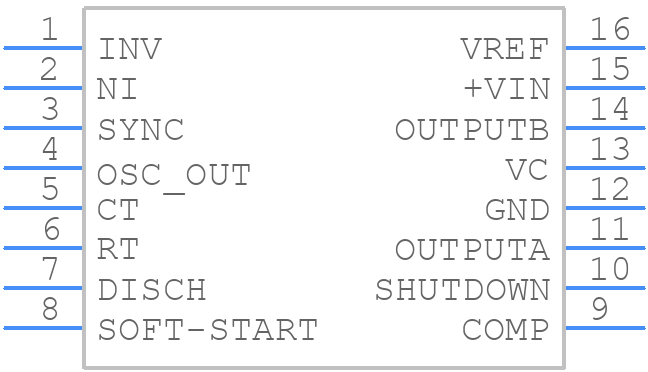 UC1525BJ883B - Texas Instruments - PCB symbol