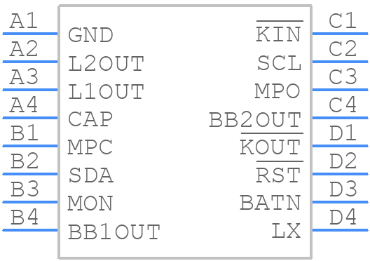 MAX20310AEWE+ - Analog Devices - PCB symbol