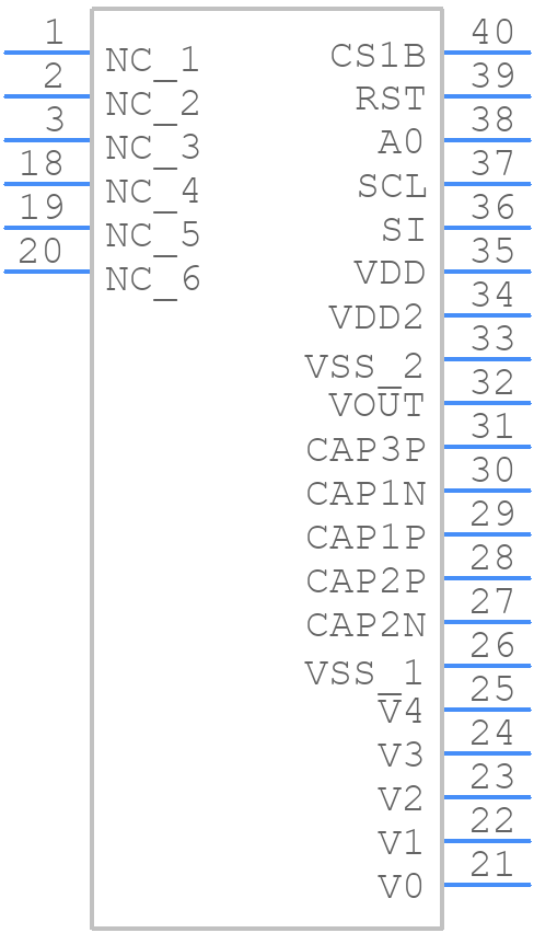 EA DOGL128S-6 - Display Visions - PCB symbol