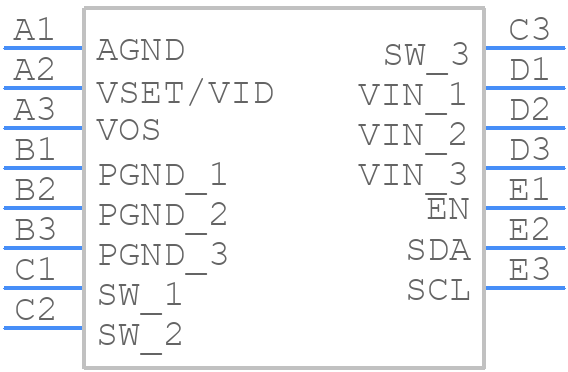 TPS628640AYCGR - Texas Instruments - PCB symbol