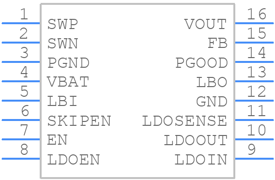 TPS61120PWG4 - Texas Instruments - PCB symbol