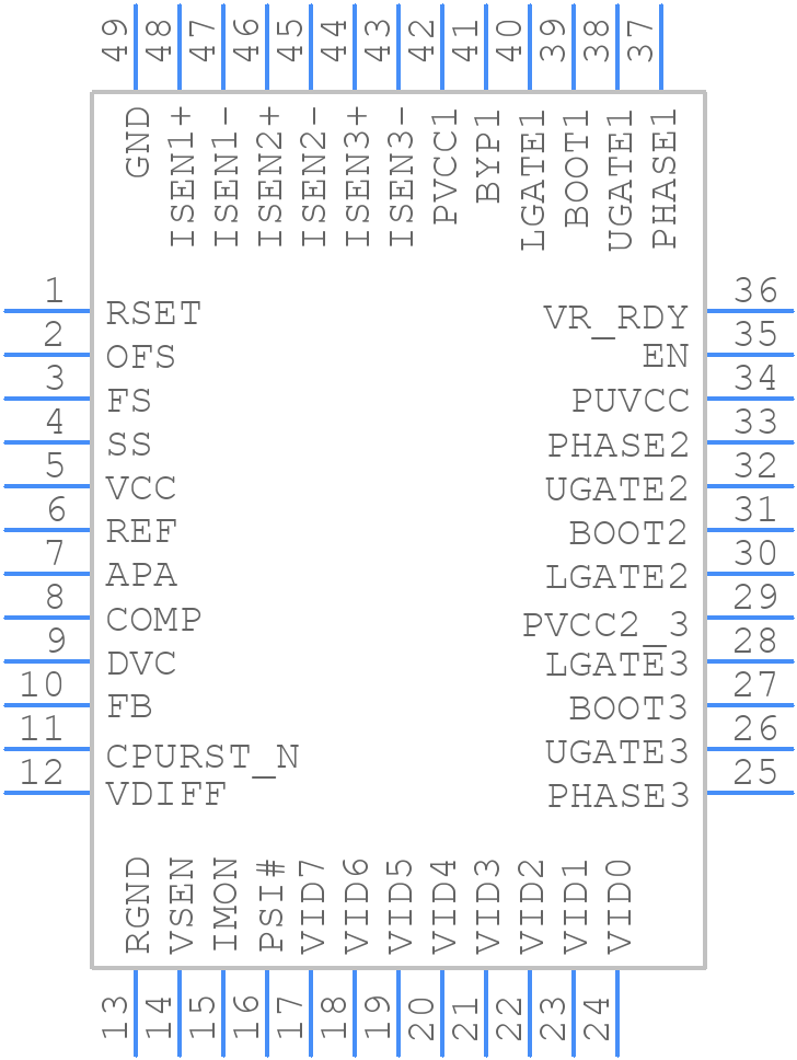 ISL6333BIRZ-T - Renesas Electronics - PCB symbol
