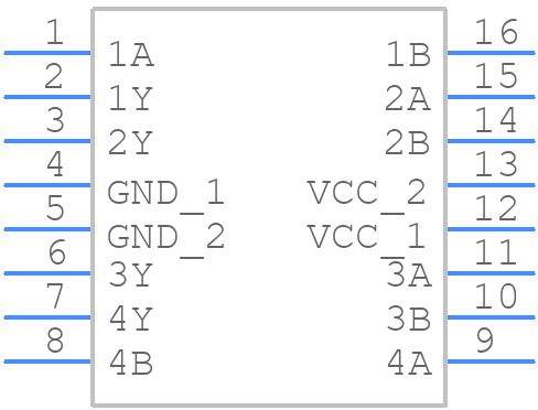 74ACT11000DE4 - Texas Instruments - PCB symbol