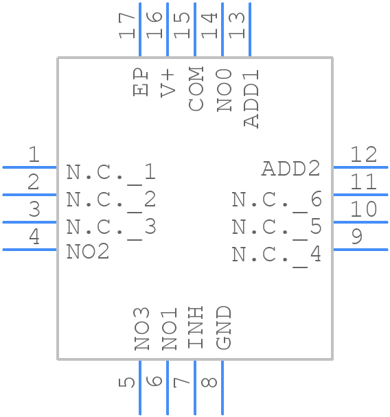 ISL43640IRZ-T7A - Renesas Electronics - PCB symbol