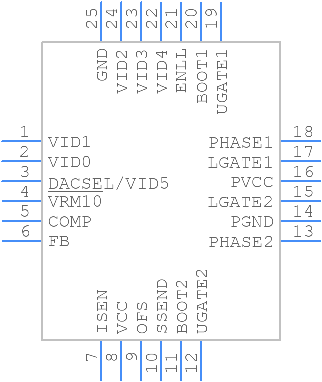 ISL6315CRZ-TK - Renesas Electronics - PCB symbol