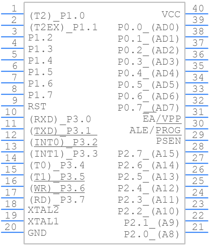 AT89C51-24PC - Microchip - PCB symbol