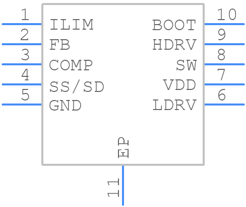 TPS40001DGQR - Texas Instruments - PCB symbol