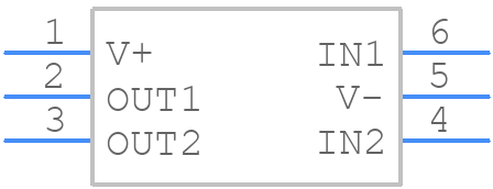 TLV4062DBVR - Texas Instruments - PCB symbol
