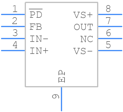 OPA818IDRGT - Texas Instruments - PCB symbol