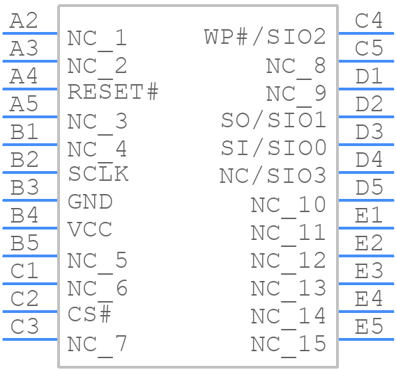 MX25L25645GXDI-08G - Macronix - PCB symbol