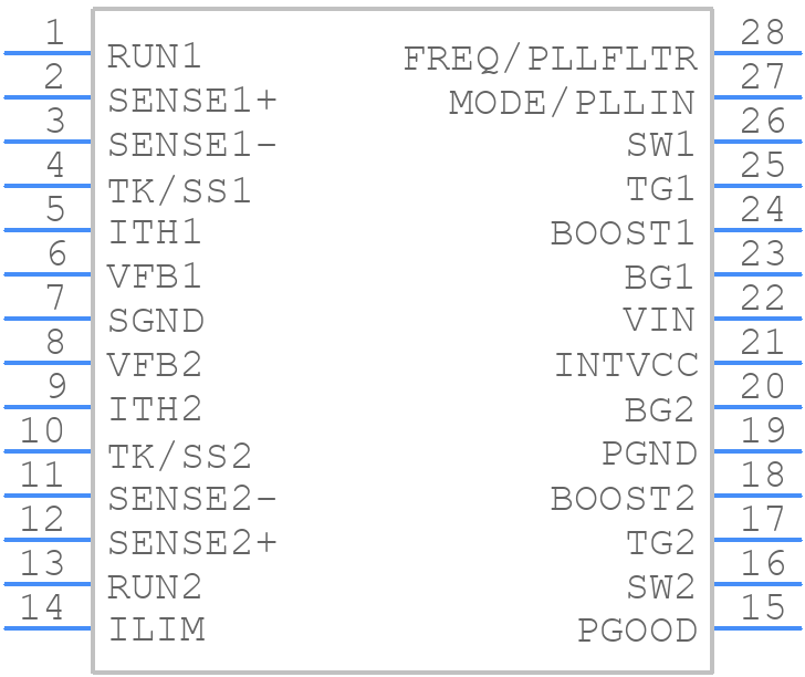 LTC3850IGN#PBF - Analog Devices - PCB symbol