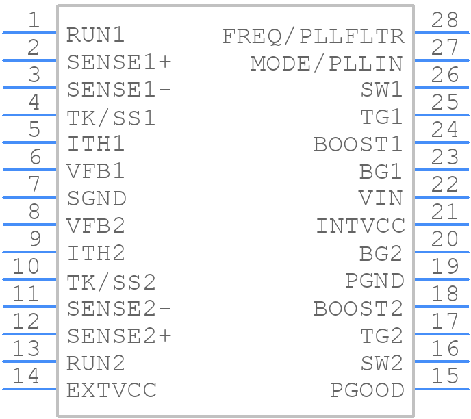 LTC3850EGN-1#PBF - Analog Devices - PCB symbol