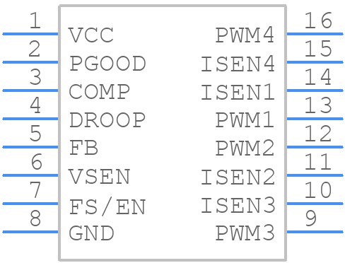 ISL6558IBZ-T - Renesas Electronics - PCB symbol