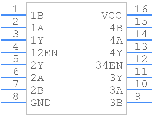 SN65LBC175DWG4 - Texas Instruments - PCB symbol