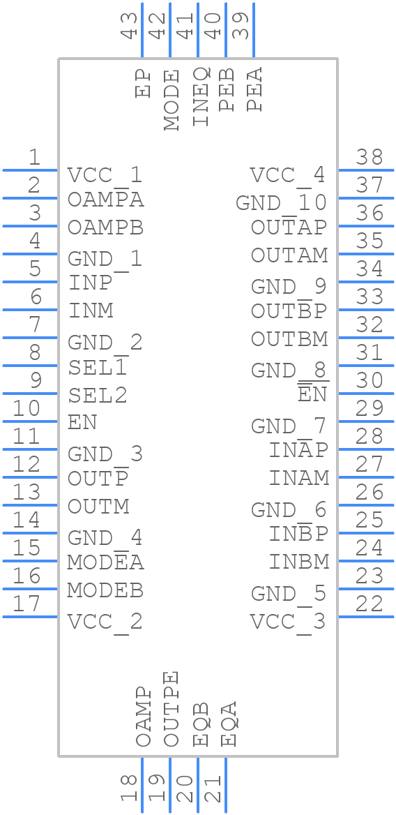 MAX4986CTO+ - Analog Devices - PCB symbol