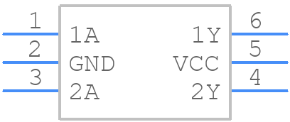 74LVC2G04DW-7 - Diodes Incorporated - PCB symbol