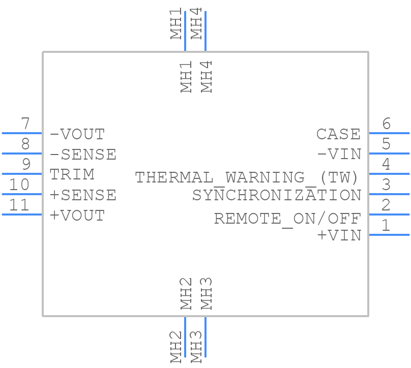 MTC5028S12 - XP POWER - PCB symbol