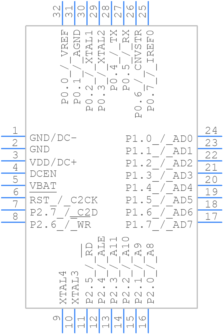 C8051F920-G-GQR - Silicon Labs - PCB symbol