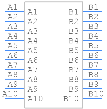 FX2CA2-20P-1.27DSA(71) - Hirose - PCB symbol