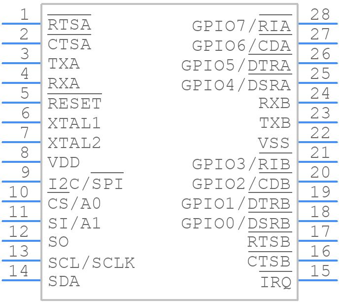 SC16IS762IPW,112 - NXP - PCB symbol