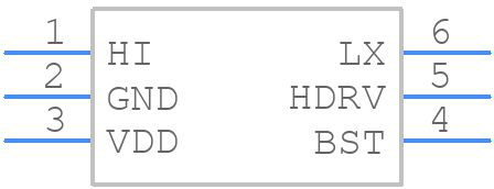 MAX15054AUT+T - Analog Devices - PCB symbol