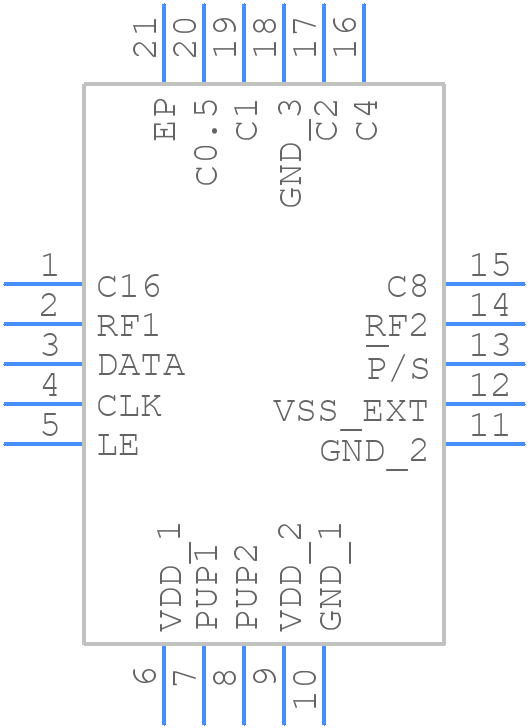 PE4314B-Z - Peregrine Semiconductor - PCB symbol
