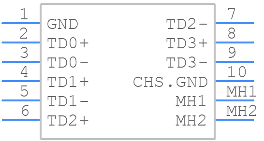 HFJ11-2G48ERL - Halo Electronics - PCB symbol