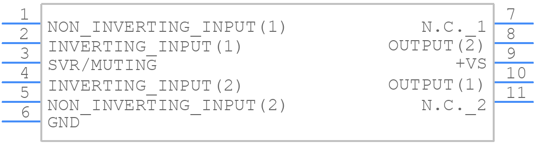 TDA7262 - STMicroelectronics - PCB symbol