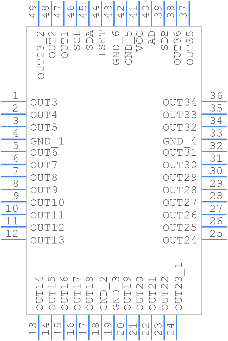 IS32FL3237-TQLA3-TR - Lumissil Microsystems - PCB symbol