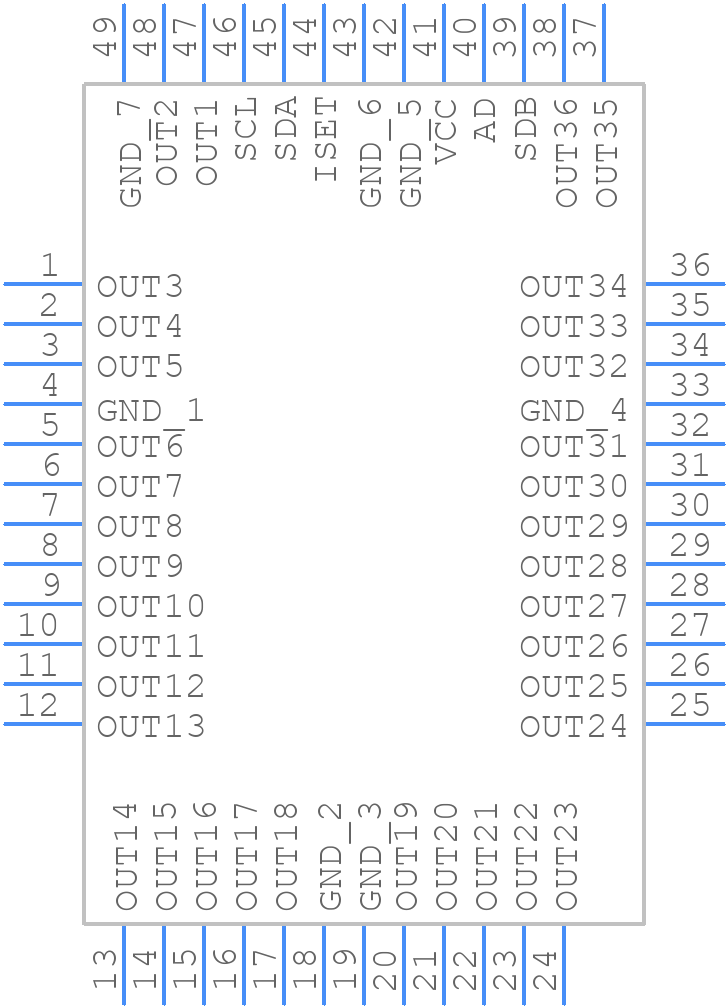 IS32FL3237-TQLA3 - Lumissil Microsystems - PCB symbol