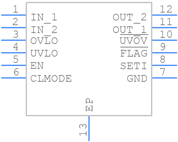 MAX17609ATC+T - Analog Devices - PCB symbol