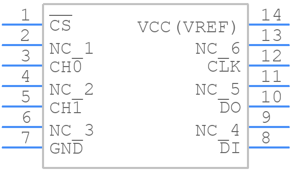 ADC0832CCWM - Texas Instruments - PCB symbol