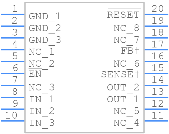 TPS7348QPW - Texas Instruments - PCB symbol