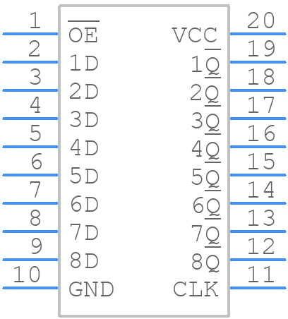 SN74AC564DWG4 - Texas Instruments - PCB symbol
