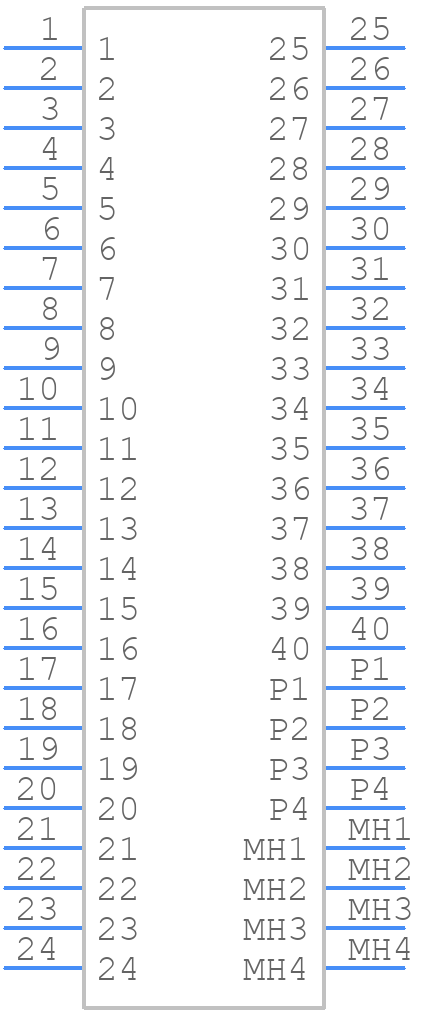 FX23-40S-0.5SV(20) - Hirose - PCB symbol