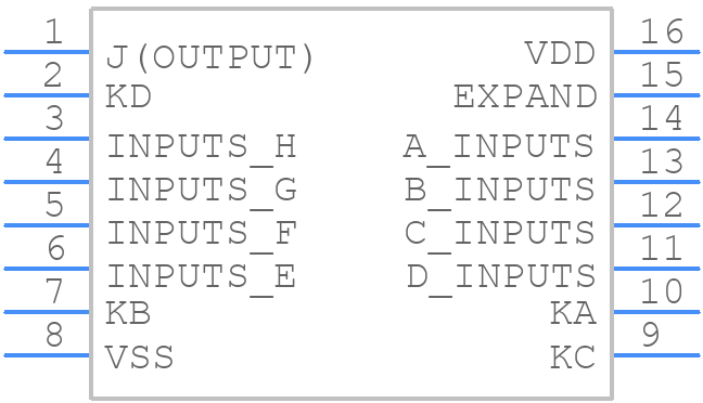 CD4048BF3A - Texas Instruments - PCB symbol