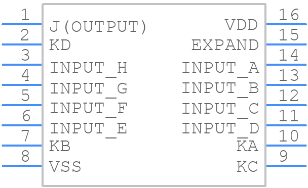 CD4048BEG4 - Texas Instruments - PCB symbol
