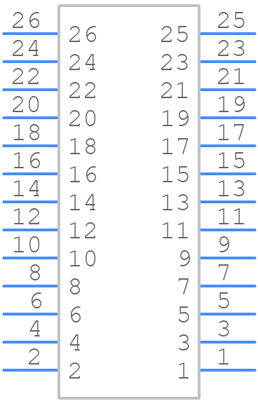 ERF8-013-09.0-L-DV-K-TR - SAMTEC - PCB symbol