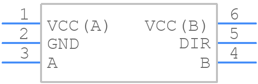 74LVC1T45FZ4-7 - Diodes Incorporated - PCB symbol