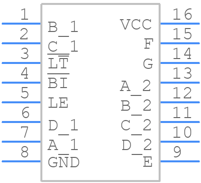 TC74HC4511AP - Toshiba - PCB symbol