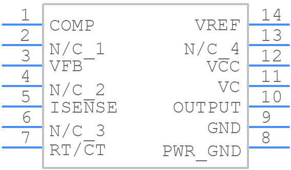 UC3843ADTRG4 - Texas Instruments - PCB symbol