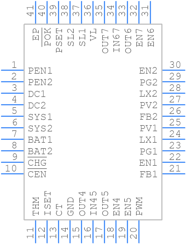 MAX8663ETL+ - Analog Devices - PCB symbol