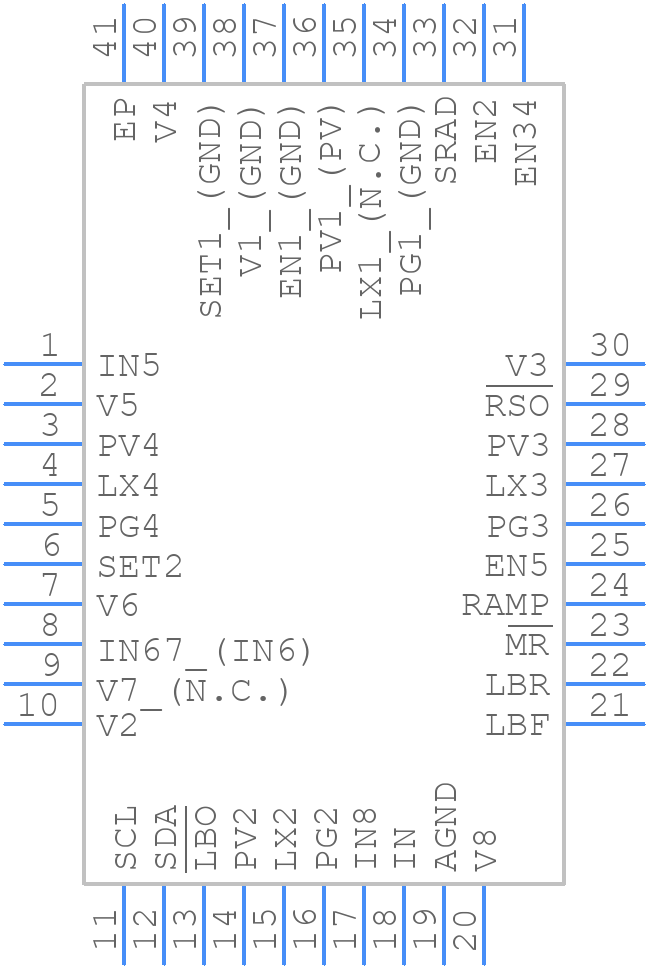 MAX8661ETL+ - Analog Devices - PCB symbol