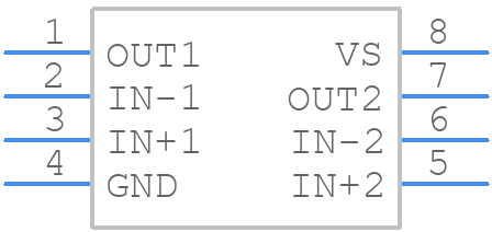 INA2180A3IDGKT - Texas Instruments - PCB symbol