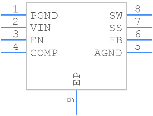 PAM2422AECADJR - Diodes Incorporated - PCB symbol