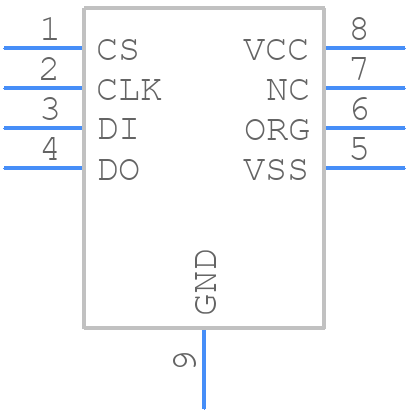93LC56CT-E/MNY - Microchip - PCB symbol