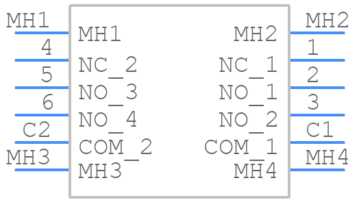 MRB24B-CA - NKK Switches - PCB symbol