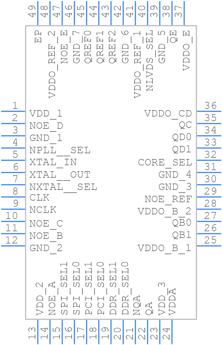 8430S10BYI-02LF - Renesas Electronics - PCB symbol